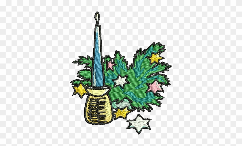 Christmas Candle Pes Machine Embroidery Freebies - Christmas Candle Pes Machine Embroidery Freebies #1488220