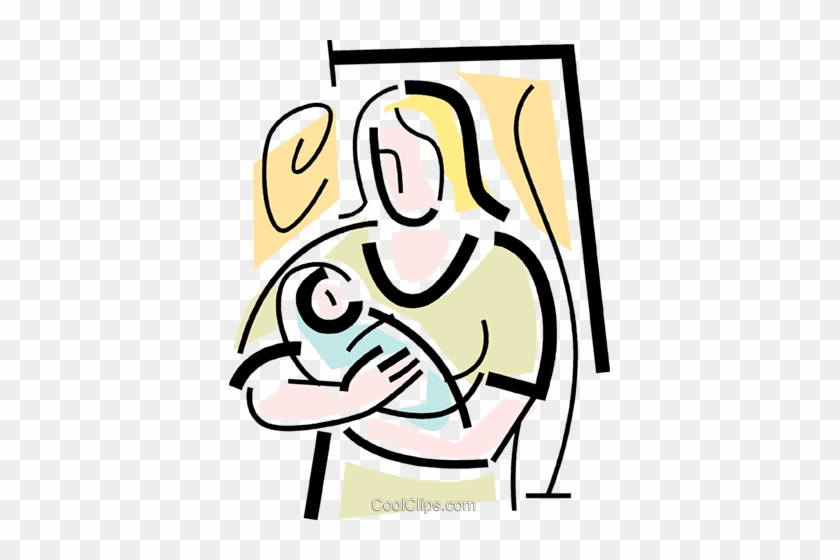 Mother With A Newborn Baby Royalty Free Vector Clip - Mother With A Newborn Baby Royalty Free Vector Clip #1488224