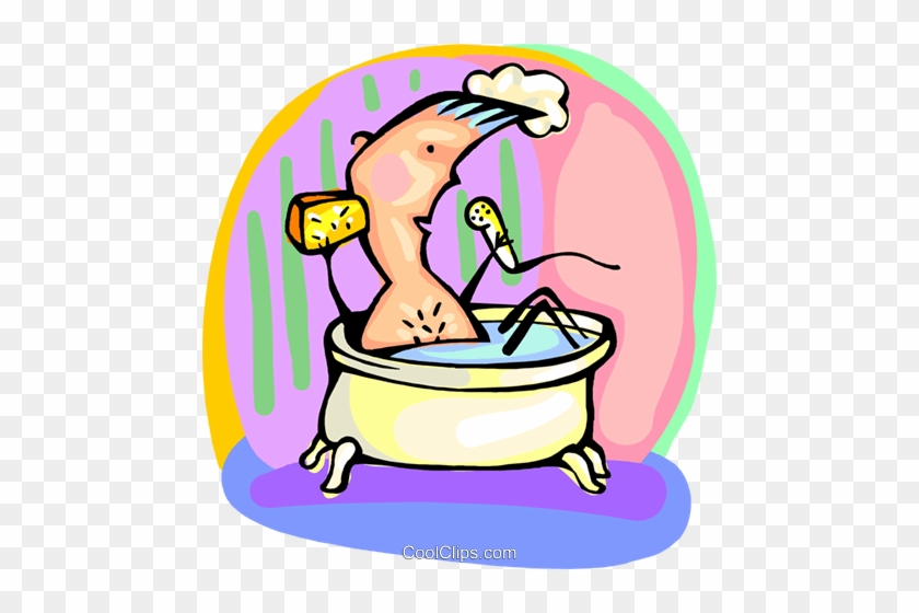 Man Singing In The Bathtub Royalty Free Vector Clip - Man Singing In The Bathtub Royalty Free Vector Clip #1488397