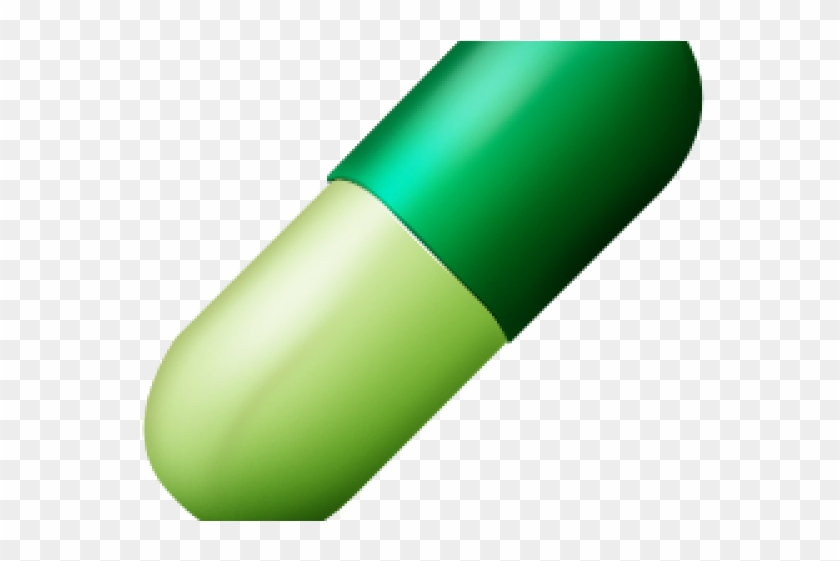 Pills Clipart Green Capsule - Pills Clipart Green Capsule #1488539