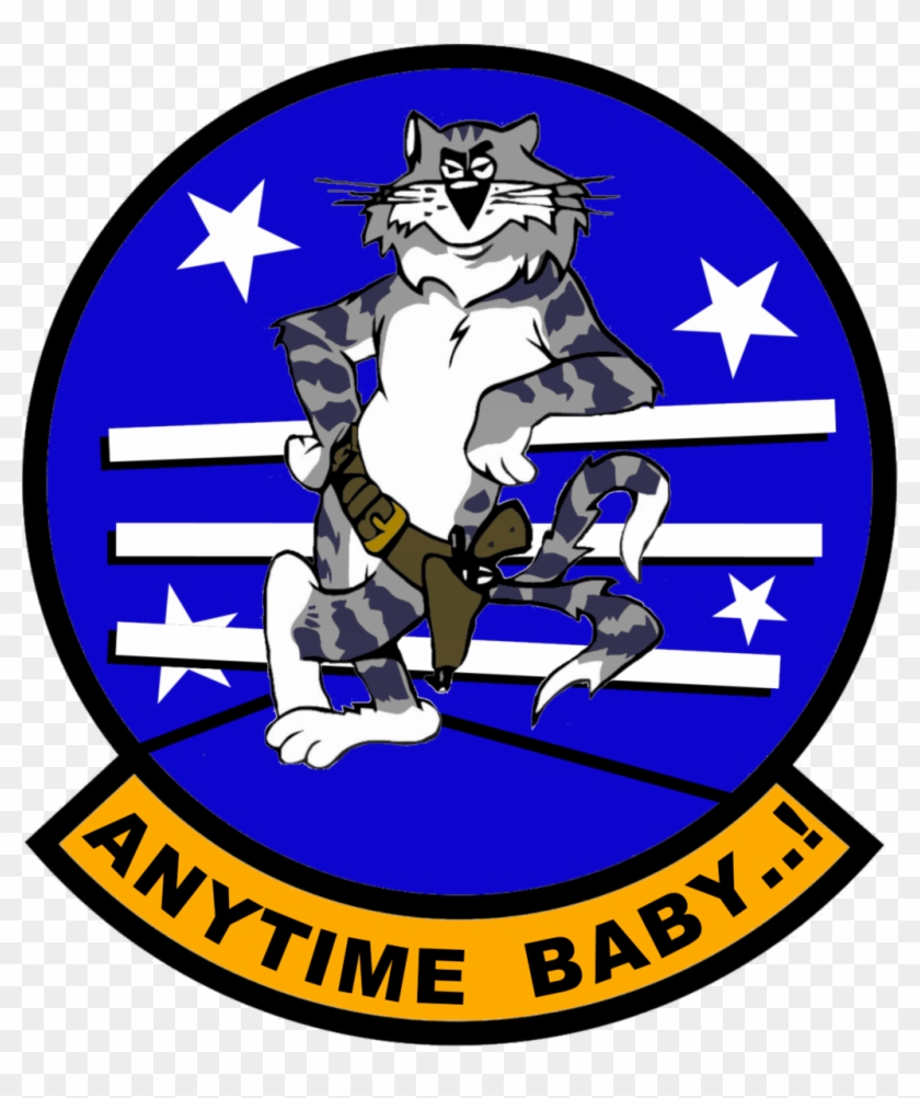 F-14 Tomcat Anytime Baby Flight Insignia By Viperaviator - F-14 Tomcat Anytime Baby Flight Insignia By Viperaviator #1488541