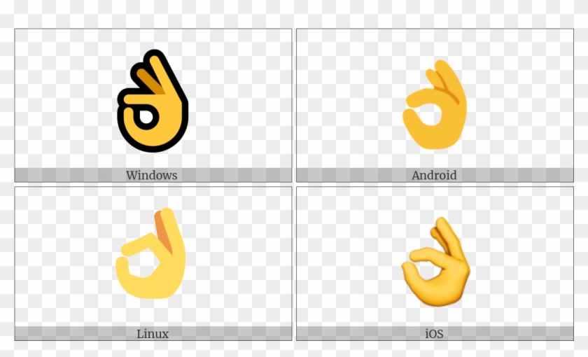 Ok Hand Sign On Various Operating Systems - Ok Hand Sign On Various Operating Systems #1488826