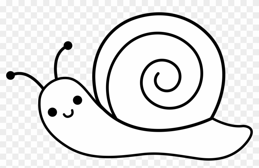 Cute Snail Lineart - Cute Snail Lineart #1489124