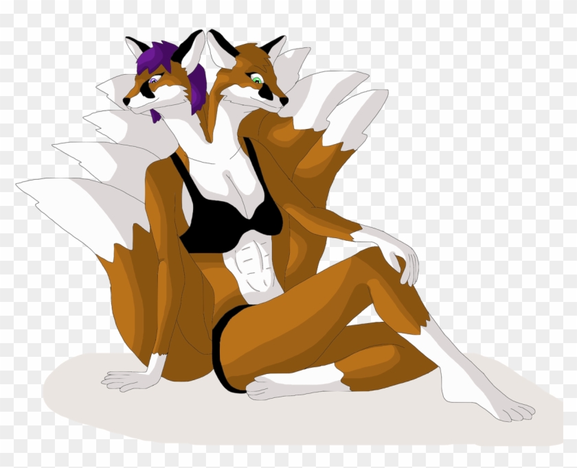 Two-headed Fox Girl Pin Up By Mojo1985 - Two-headed Fox Girl Pin Up By Mojo1985 #1489356