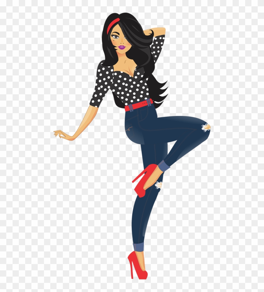 Pin Up Girls Clip Art #1489364