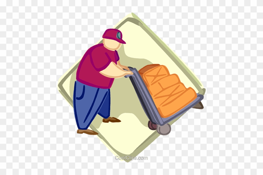 Delivery Man Royalty Free Vector Clip Art Illustration - Delivery Man Royalty Free Vector Clip Art Illustration #1489488