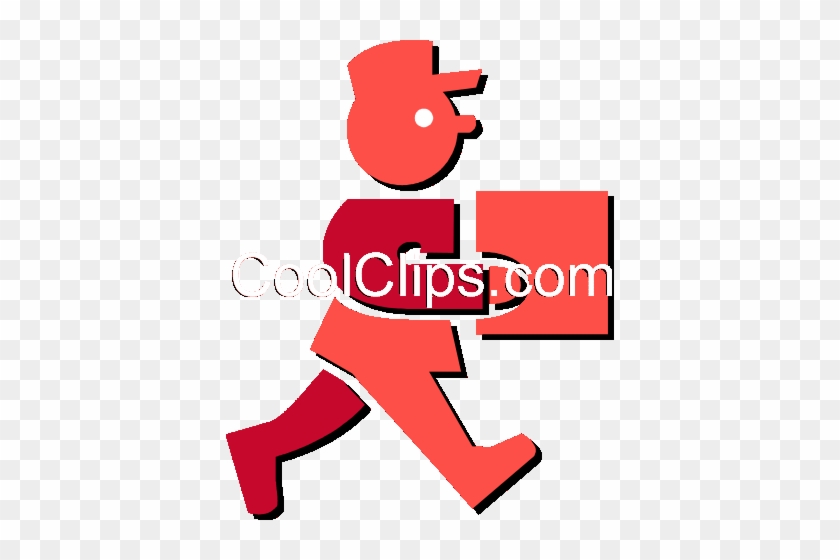 Delivery Man Royalty Free Vector Clip Art Illustration - Delivery Man Royalty Free Vector Clip Art Illustration #1489500