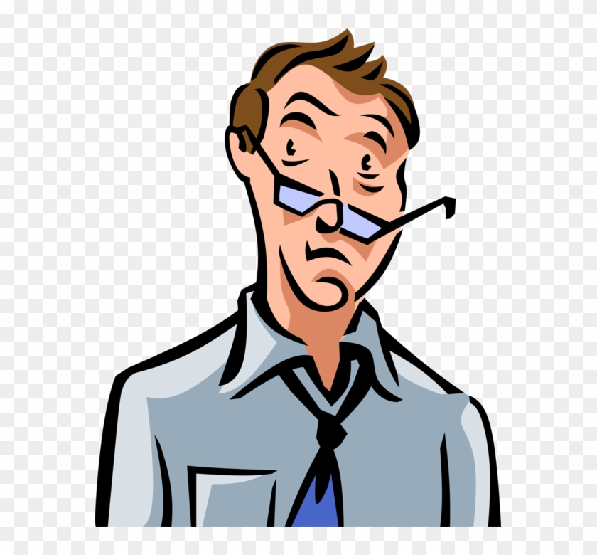 Vector Illustration Of Frustrated Businessman Put Through - Vector Illustration Of Frustrated Businessman Put Through #1489658