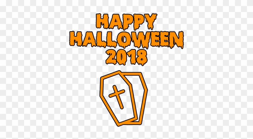 Happy Halloween 2018 Scary Coffin Bloody Font - Happy Halloween 2018 Scary Coffin Bloody Font #1489804