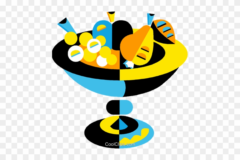 Bowl Of Fruit Royalty Free Vector Clip Art Illustration - Bowl Of Fruit Royalty Free Vector Clip Art Illustration #1489947