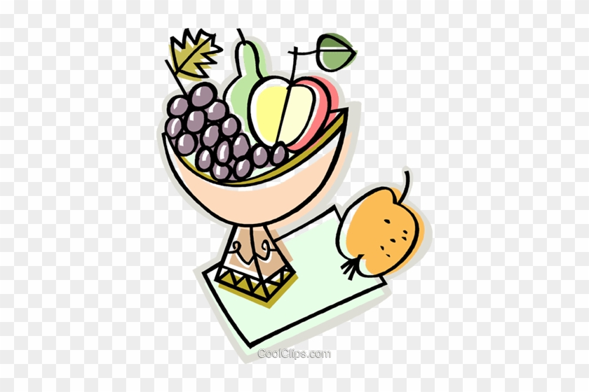 Bowl Of Fruit Royalty Free Vector Clip Art Illustration - Bowl Of Fruit Royalty Free Vector Clip Art Illustration #1489949