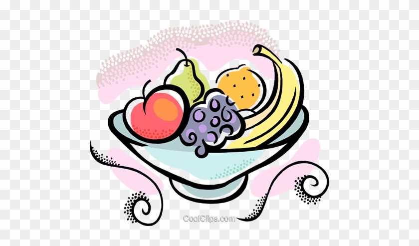 Bowl Of Fruit Royalty Free Vector Clip Art Illustration - Bowl Of Fruit Royalty Free Vector Clip Art Illustration #1489953