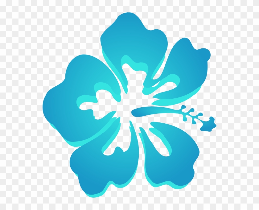 Turquoise Clipart Hawaiian Hibiscus - Turquoise Clipart Hawaiian Hibiscus #1490287