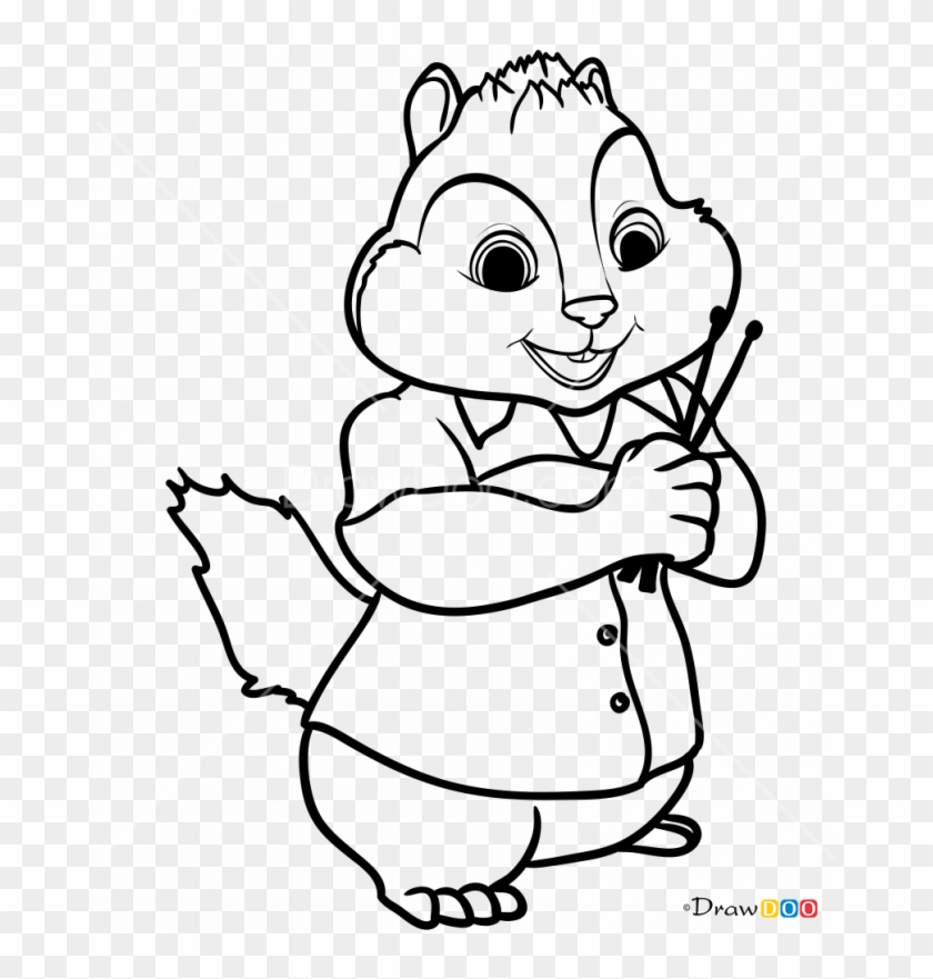 Image Black And White Library How To Draw Alvin And - Image Black And White Library How To Draw Alvin And #1490423
