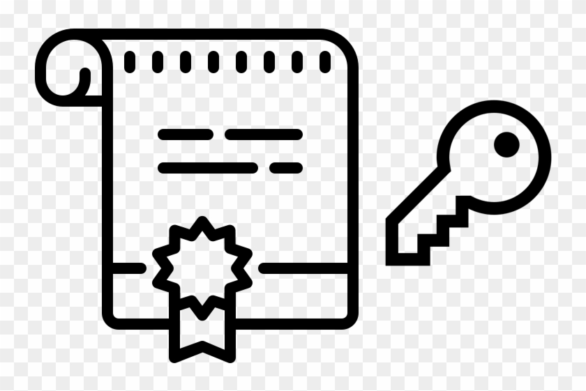 Illustration Of The Certificate And Key - Illustration Of The Certificate And Key #1490741