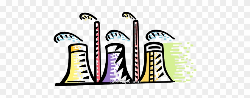 Power Plants Royalty Free Vector Clip Art Illustration - Power Plants Royalty Free Vector Clip Art Illustration #1490825