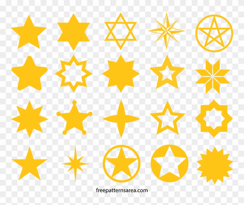 Falling Stars Clipart Template Yellow - Falling Stars Clipart Template Yellow #1491061