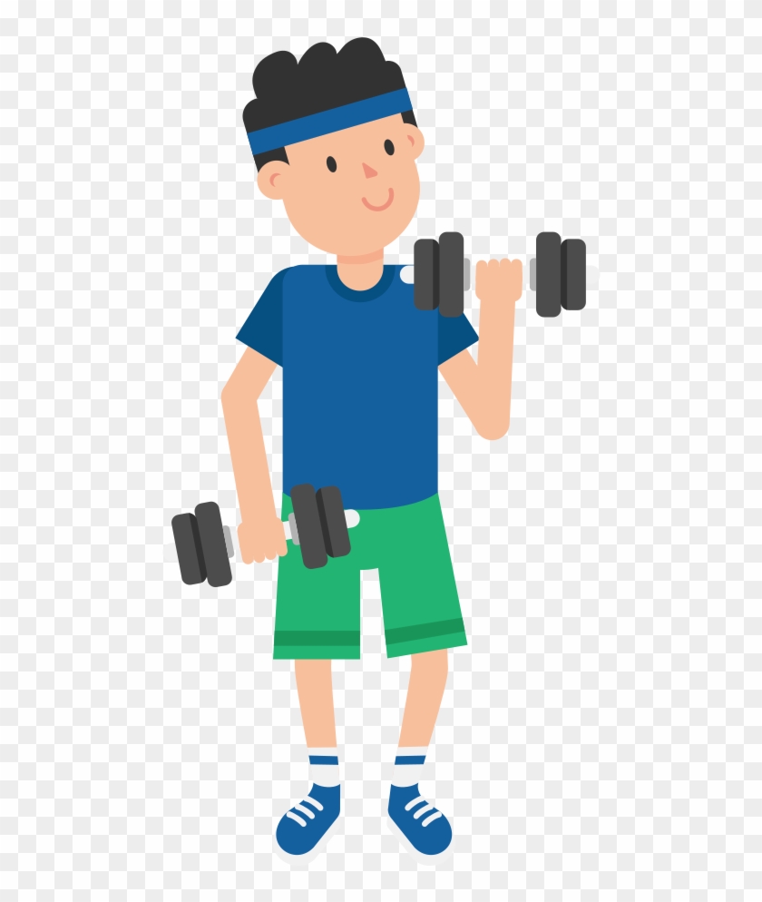 File Man Lifting Dumbbells - File Man Lifting Dumbbells #1491443