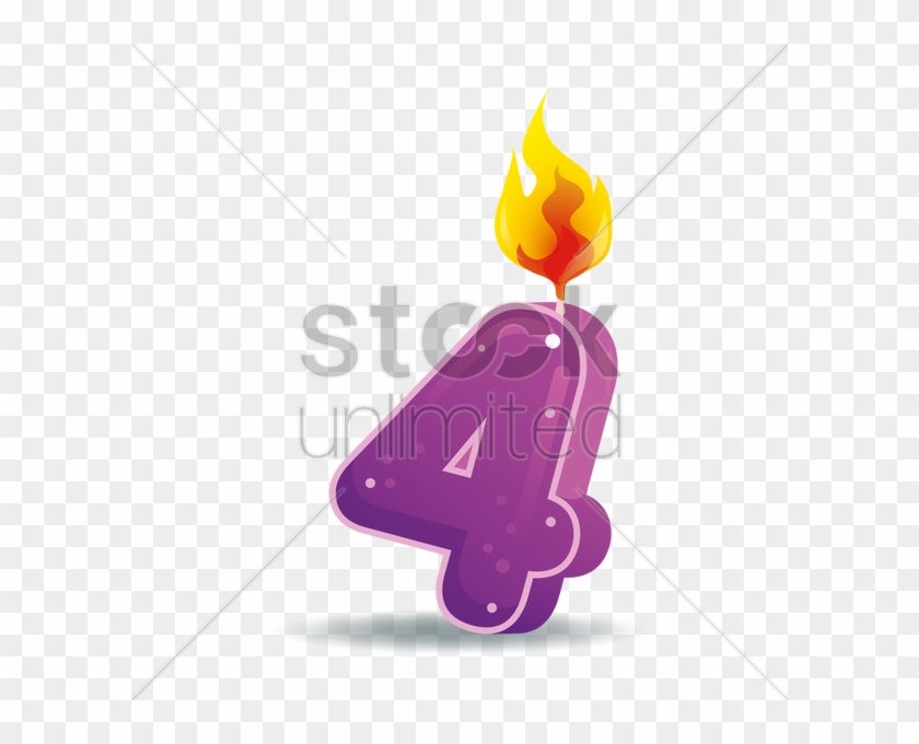 4 Number Candle Clipart Number Clip Art - 4 Number Candle Clipart Number Clip Art #1491691