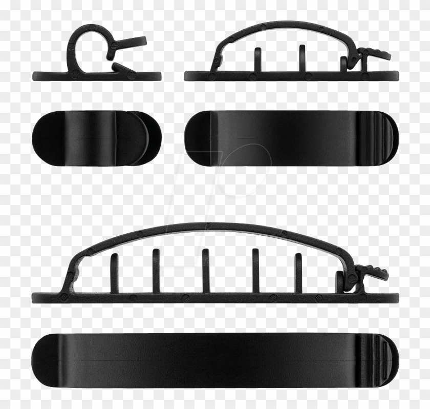 Cable Management Clip Set, Black Goobay - Cable Management Clip Set, Black Goobay #1491806