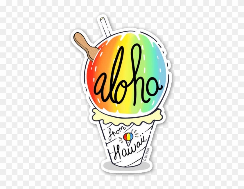 Shave Ice Aloha Sticker - Shave Ice Aloha Sticker #1491881