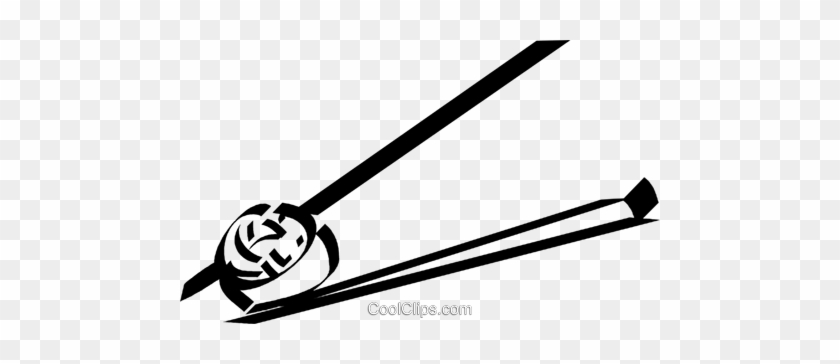 Chopsticks With Food Royalty Free Vector Clip Art Illustration - Chopsticks With Food Royalty Free Vector Clip Art Illustration #1492385