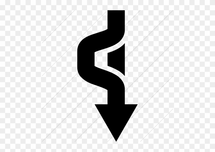 Raphael Arrow Detour S Icon Simple Black - Raphael Arrow Detour S Icon Simple Black #1493042