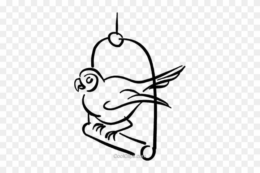 Parrot On His Perch Royalty Free Vector Clip Art Illustration - Parrot On His Perch Royalty Free Vector Clip Art Illustration #1493107