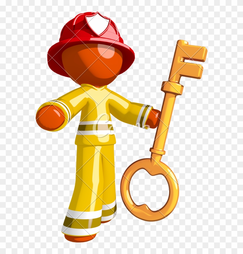 Orange Man Firefighter With Big Damn Key - Orange Man Firefighter With Big Damn Key #1493130