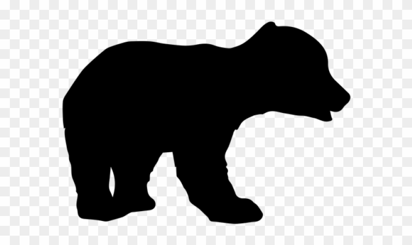 Png Black And White Library Bear Cub Silhouette - Png Black And White Library Bear Cub Silhouette #1493242