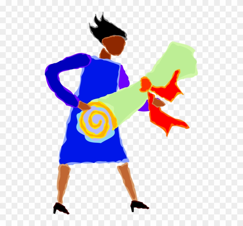 Businesswoman With A Certificate Royalty Free Vector - Businesswoman With A Certificate Royalty Free Vector #1493371