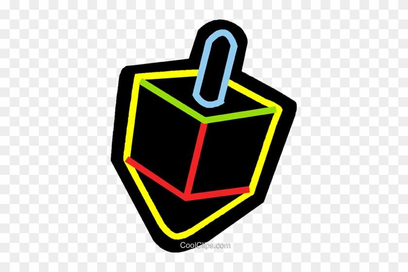 Dreidel Royalty Free Vector Clip Art Illustration - Dreidel Royalty Free Vector Clip Art Illustration #1493570