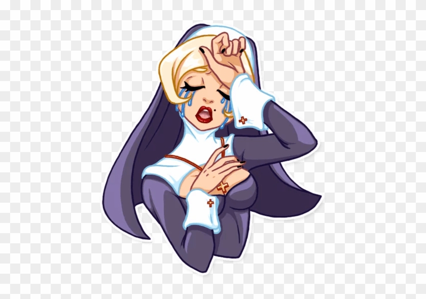 “naughty Nun” Stickers Set For Telegram - “naughty Nun” Stickers Set For Telegram #1493687