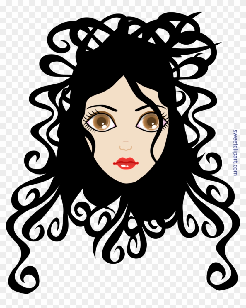 Girl Curly Black Hair Clip Art Typegoodies - Girl Curly Black Hair Clip Art Typegoodies #1494014