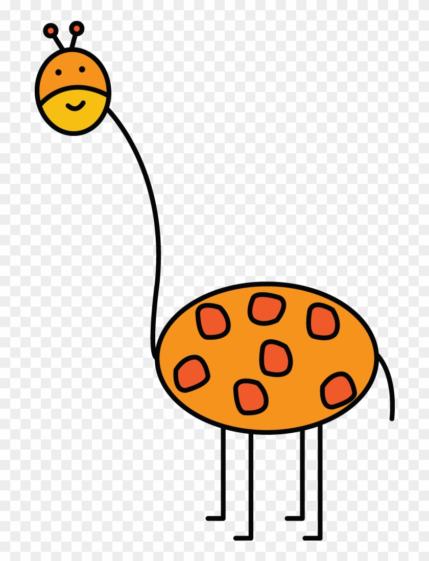 Cute giraffe Kids drawing illustration for zoo, t-shirt, kindergarten,  school Chalk, crayon picture Stock Illustration | Adobe Stock