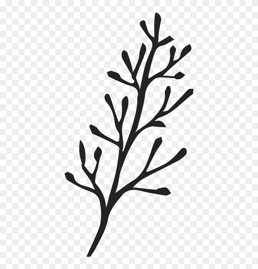 Bare Branch Sketch Rubber Stamp - Bare Branch Sketch Rubber Stamp #1495521