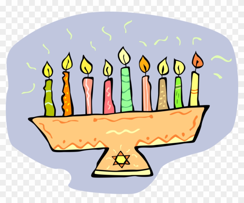 Jewish Hanukkah Menorah Candles - Jewish Hanukkah Menorah Candles #1495557