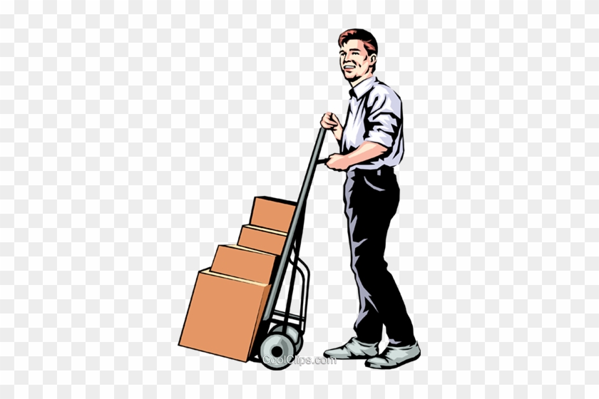 Man With Shipping Cases Royalty Free Vector Clip Art - Man With Shipping Cases Royalty Free Vector Clip Art #1495719