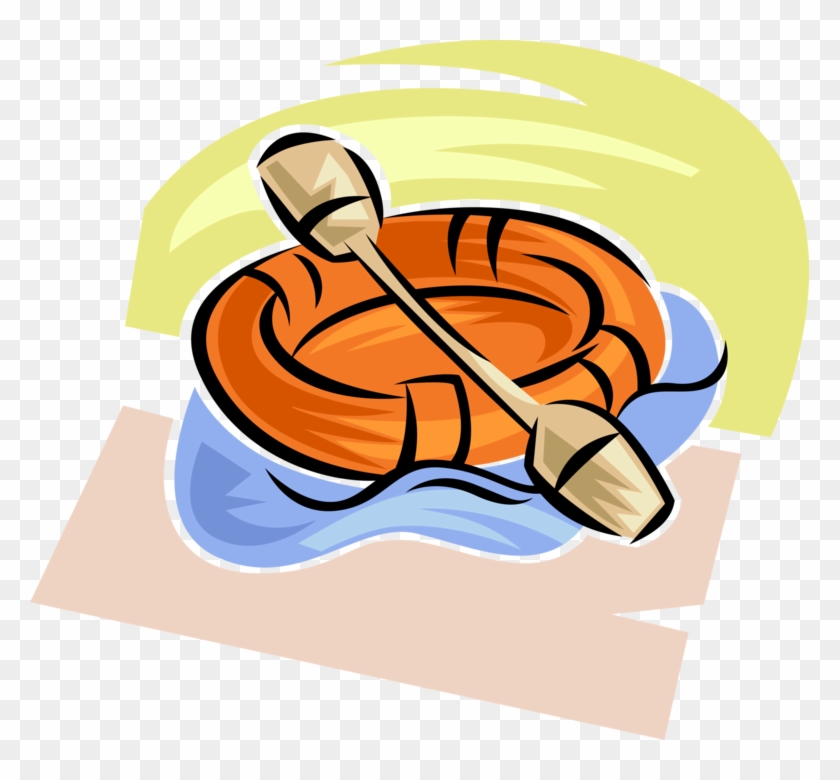 Rubber Dinghy With Oars Image Illustration Of - Rubber Dinghy With Oars Image Illustration Of #1495779