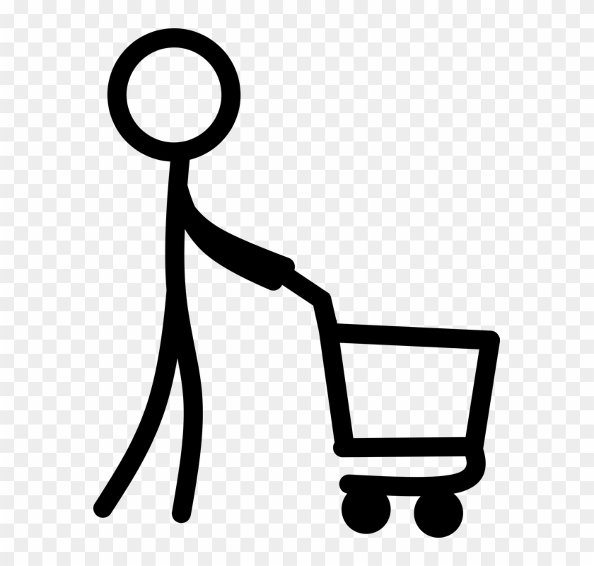 Cart, Drawn, Stick Man, Shopping, Supermarket - Cart, Drawn, Stick Man, Shopping, Supermarket #1495820