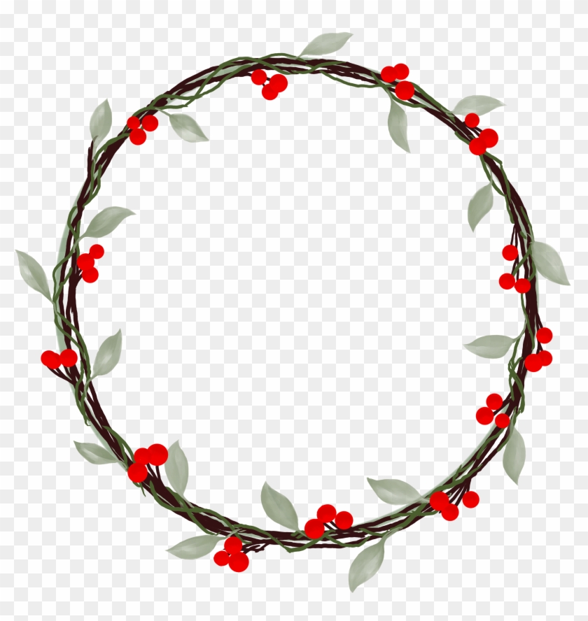 Twiggy Leaf And Berry Christmas Wreath - Twiggy Leaf And Berry Christmas Wreath #1496025