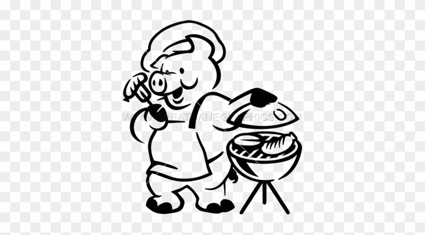 Bbq Pig Grilling Production Ready Artwork For T Shirt - Bbq Pig Grilling Production Ready Artwork For T Shirt #1496114
