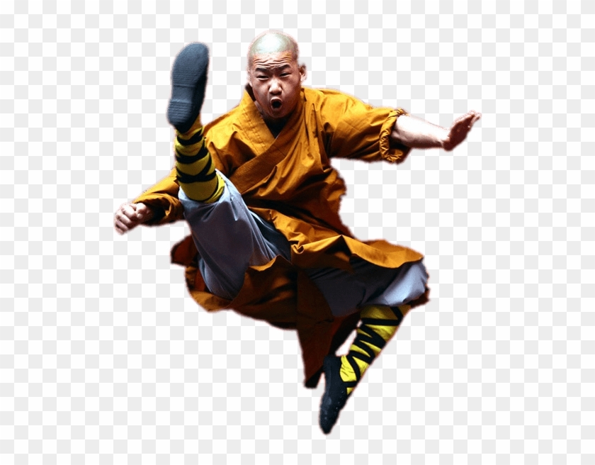 Shaolin Monk Kicking Leg Forward - Shaolin Monk Kicking Leg Forward #1496318