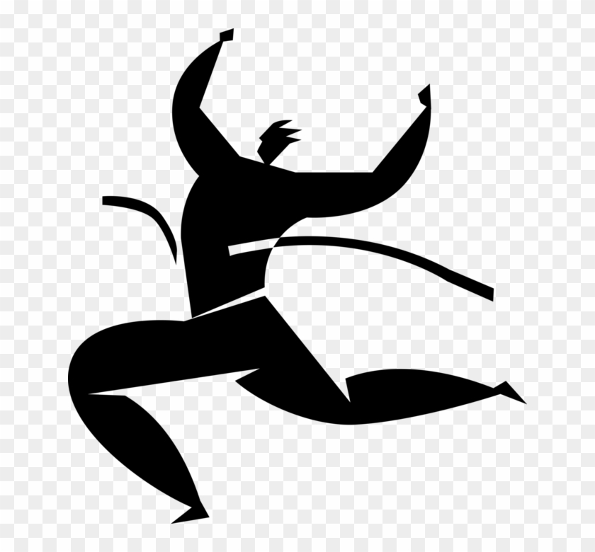 Vector Illustration Of Exuberant Track And Field Runner - Vector Illustration Of Exuberant Track And Field Runner #1496576