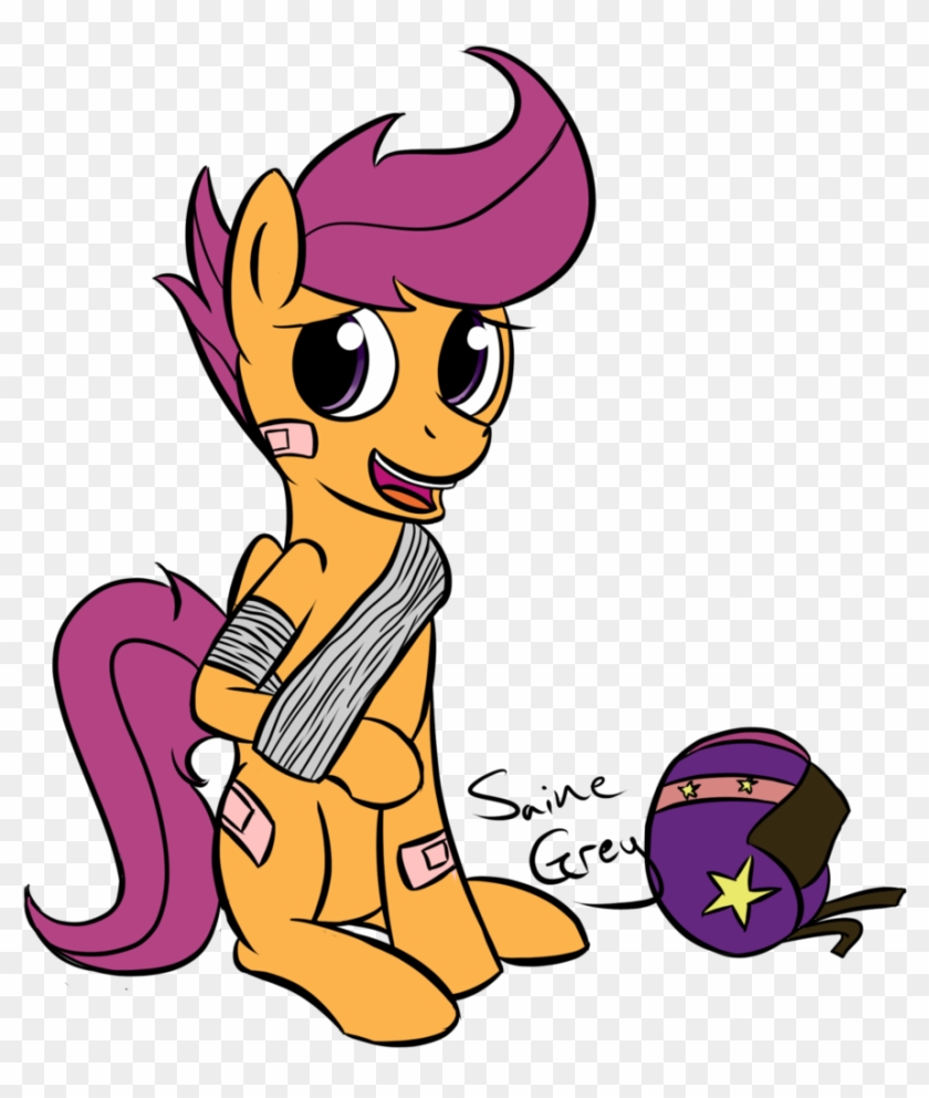 Saine Grey, Bandage, Bandaid, Helmet, Pegasus, Pony, - Saine Grey, Bandage, Bandaid, Helmet, Pegasus, Pony, #1498677
