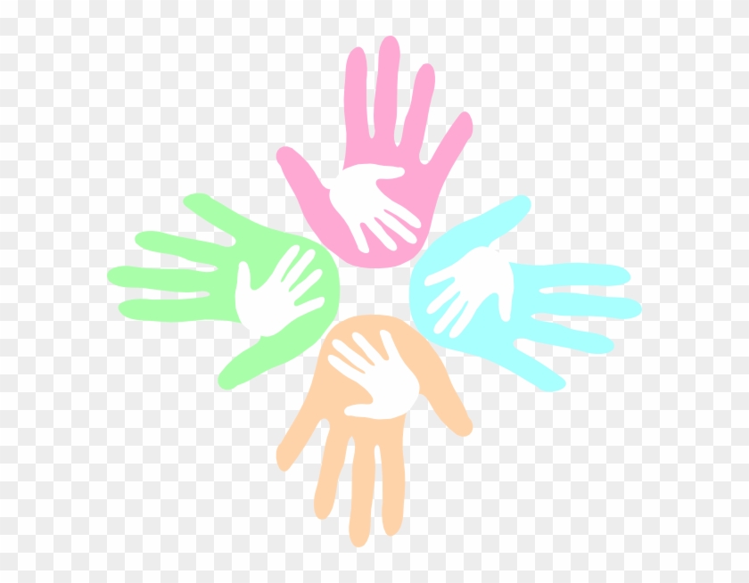 How To Set Use Four Colored Hands Pastel 2 Svg Vector - How To Set Use Four Colored Hands Pastel 2 Svg Vector #1499390