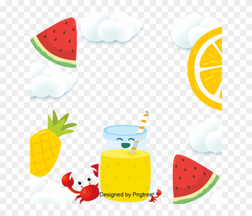 Beautiful Cool Cartoon Summer Drinks Holiday Background, - Beautiful Cool Cartoon Summer Drinks Holiday Background, #1499401