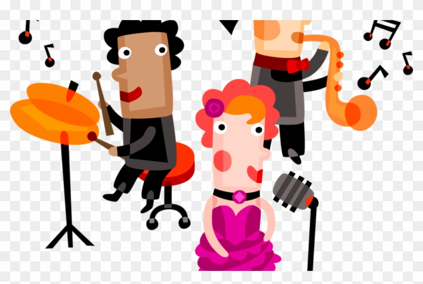 Jazz Combo Plays Jazz Music Vector Image - Jazz Combo Plays Jazz Music Vector Image #1499416