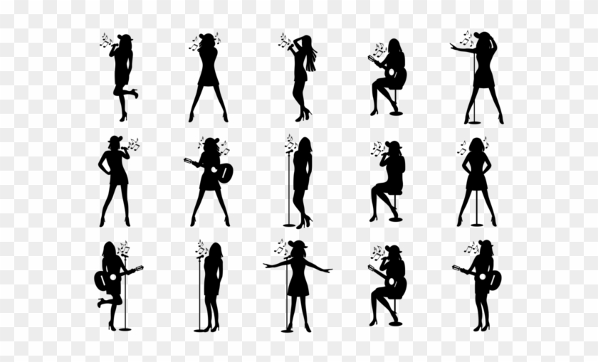 Karaoke Clipart Singer Silhouette - Karaoke Clipart Singer Silhouette #1499900