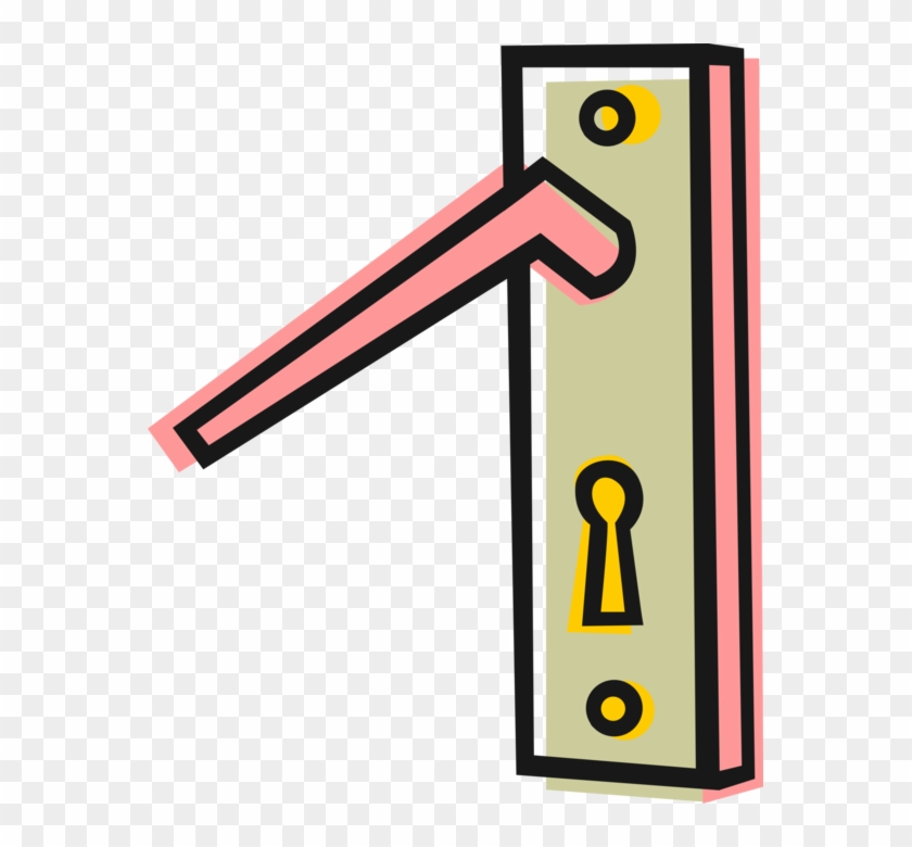 Vector Illustration Of Door Knob Or Door Handle Manually - Vector Illustration Of Door Knob Or Door Handle Manually #1499973